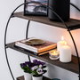 Hanah Home Estantería de Pared Tulipa Negro y Nogal